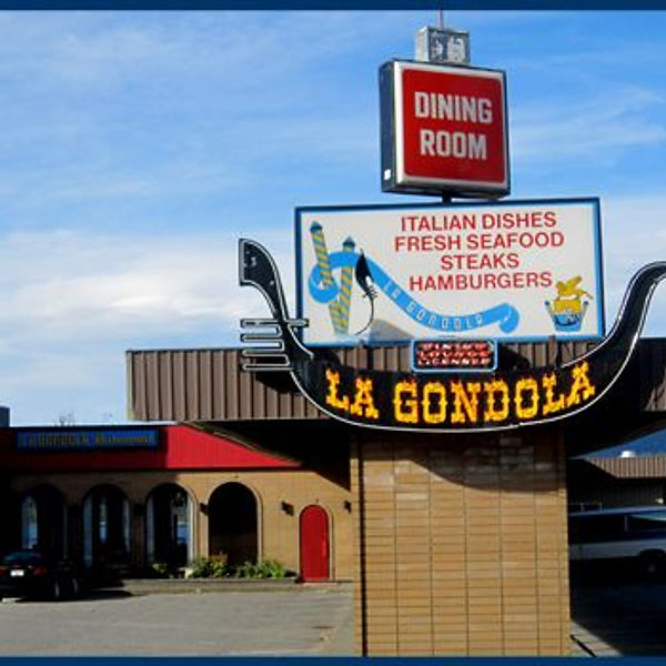 La Gondola exterior dining room sign